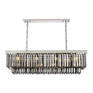Urban Classic Sydney 12-Light Metal Royal Cut Chandelier in Polished Nickel