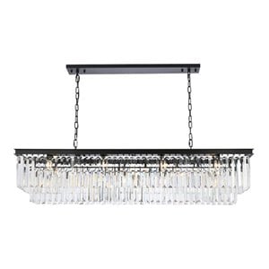 Urban Classic Sydney 12-Light Metal Royal Cut Chandelier - Matte Black
