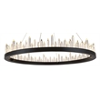 Urban Classic Malta 40-Light Metal Royal Cut Chandelier in Satin Dark Gray