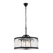 Urban Classic Chelsea 8-Light Metal Royal Cut Chandelier in Matte Black