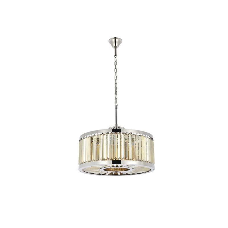 Urban Classic Chelsea 8-Light Metal Royal Cut Chandelier - Matte Black