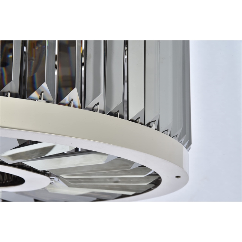 Urban Classic Chelsea 8-Light Metal Royal Cut Chandelier in Matte Black