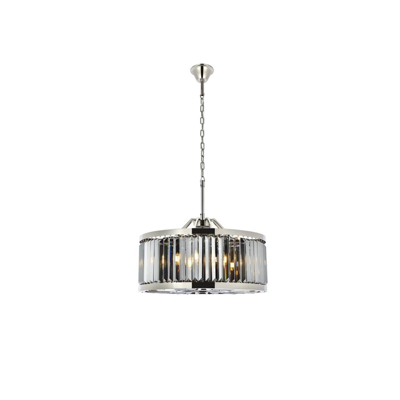 Urban Classic Chelsea 8-Light Metal Royal Cut Chandelier in Matte Black