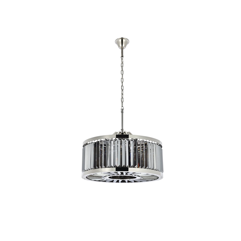 Urban Classic Chelsea 8-Light Metal Royal Cut Chandelier in Matte Black