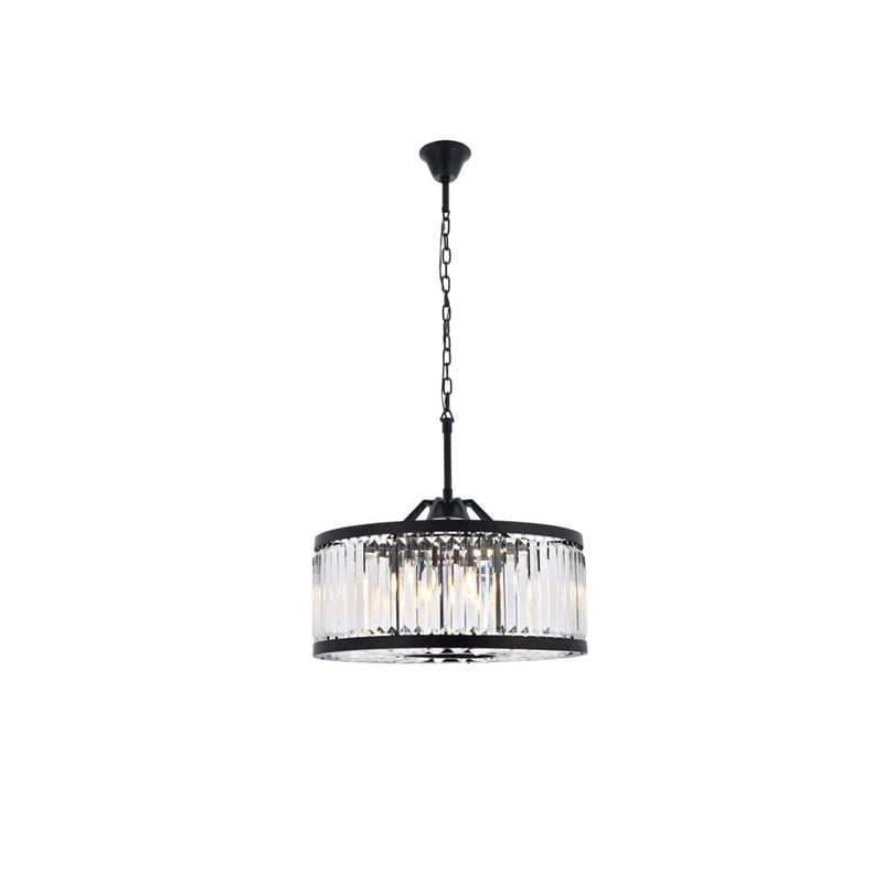 Urban Classic Chelsea 8-Light Metal Royal Cut Chandelier - Polished Nickel