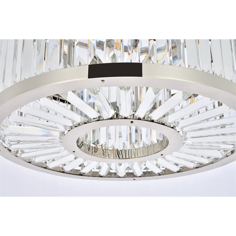 Urban Classic Chelsea 8-Light Metal Royal Cut Chandelier - Polished Nickel