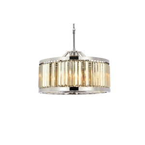 Urban Classic Chelsea 8-Light Metal Royal Cut Chandelier in Polished Nickel