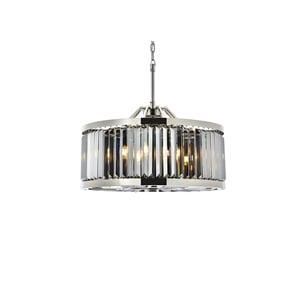 Urban Classic Chelsea 8-Light Metal Royal Cut Chandelier in Polished Nickel