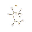 Urban Classic Cavoli 9-Light Metal Pendant in Light Antique Brass/Matte Black
