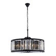 Urban Classic Chelsea 10-Light Metal Royal Cut Chandelier in Matte Black