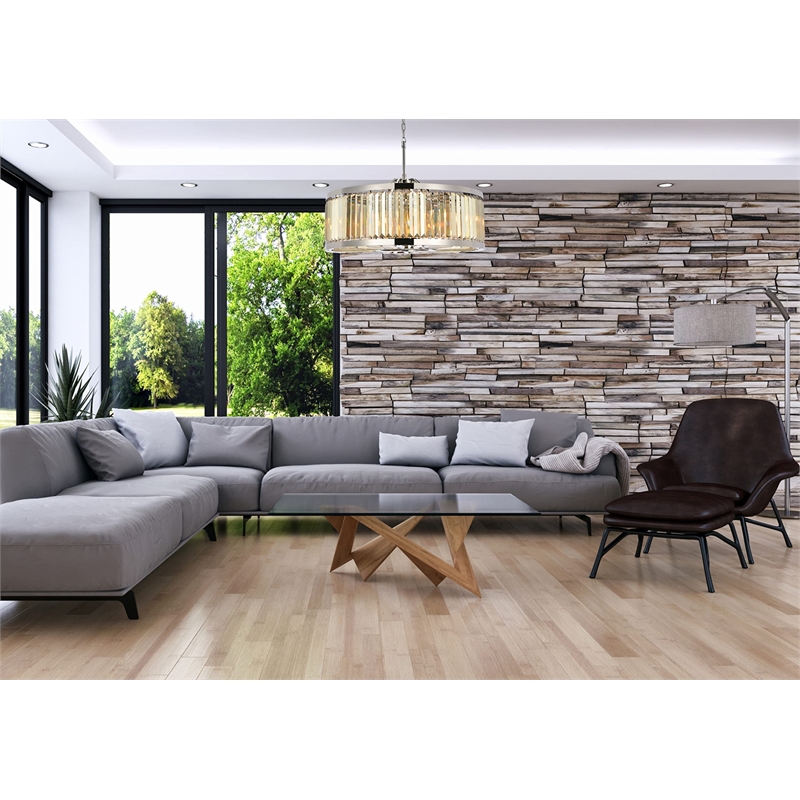 Urban Classic Chelsea 10-Light Metal Royal Cut Chandelier - Polished Nickel