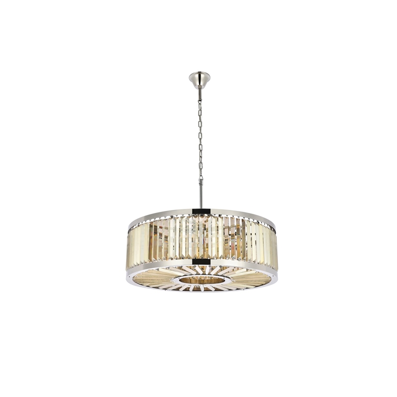 Urban Classic Chelsea 10-Light Metal Royal Cut Chandelier - Polished Nickel