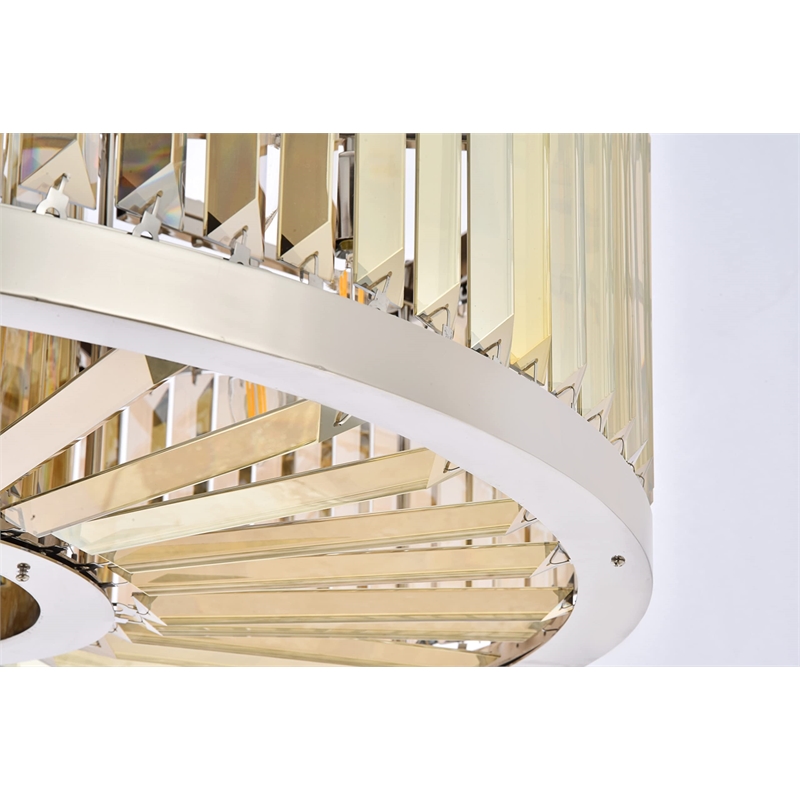 Urban Classic Chelsea 10-Light Metal Royal Cut Chandelier - Polished Nickel