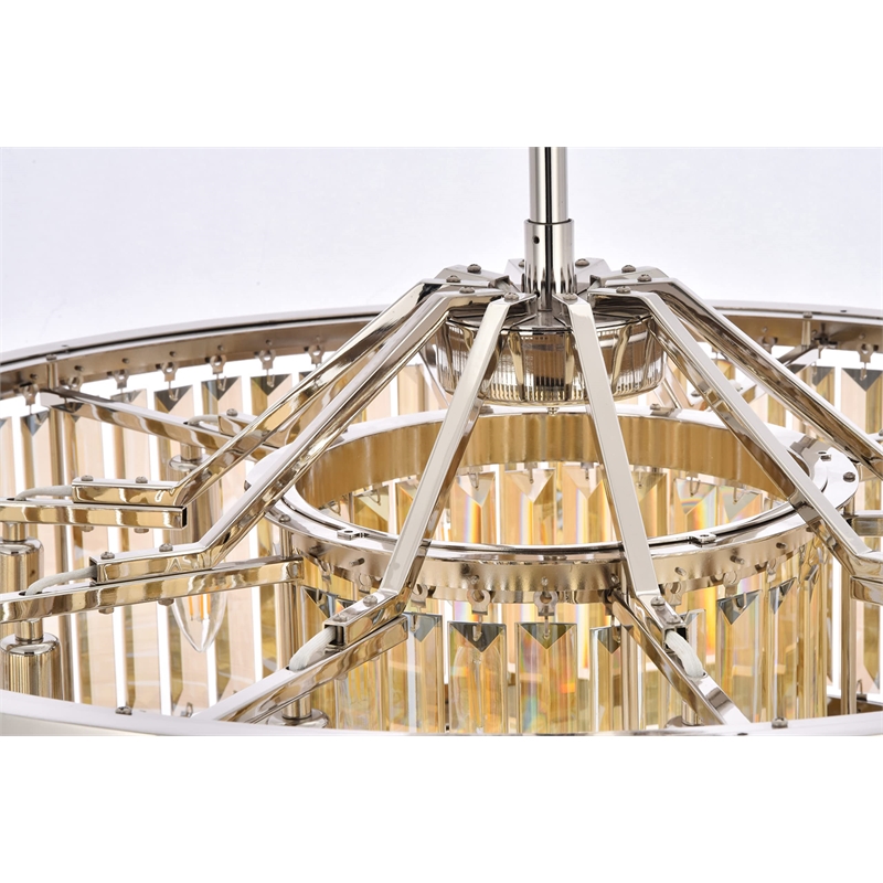 Urban Classic Chelsea 10-Light Metal Royal Cut Chandelier - Polished Nickel