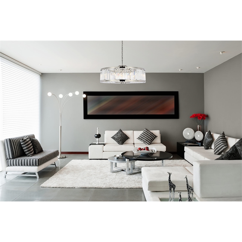 Urban Classic Chelsea 10-Light Metal Royal Cut Chandelier - Matte Black