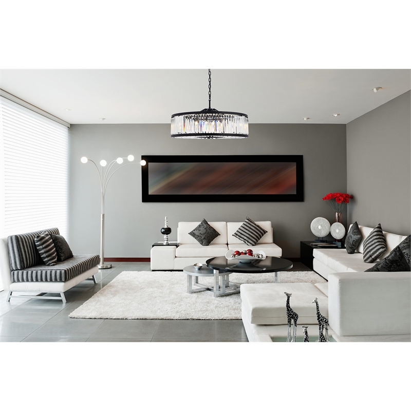 Urban Classic Chelsea 10-Light Metal Royal Cut Chandelier - Matte Black