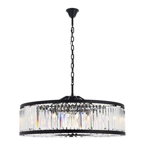Urban Classic Chelsea 10-Light Metal Royal Cut Chandelier - Matte Black