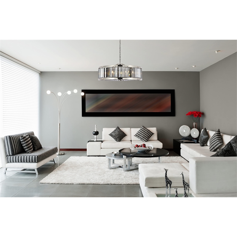 Urban Classic Chelsea 10-Light Metal Royal Cut Chandelier in Matte Black