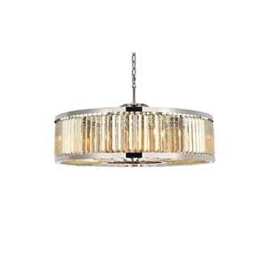 Urban Classic Chelsea 10-Light Metal Royal Cut Chandelier in Polished Nickel