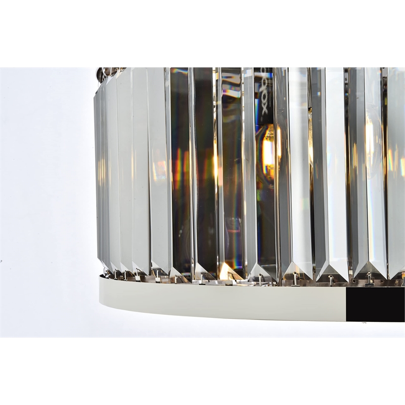 Urban Classic Chelsea 10-Light Metal Royal Cut Chandelier in Nickel