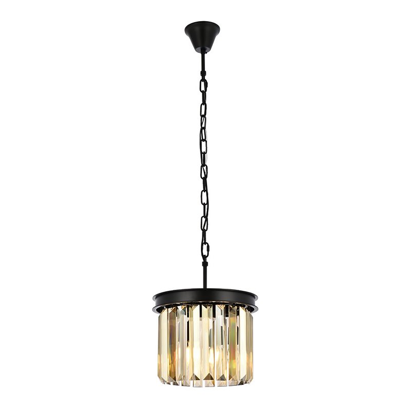 Urban Classic Sydney 3-Light Transitional Metal Royal Cut Pendant in Matte Black