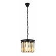 Urban Classic Sydney 3-Light Transitional Metal Royal Cut Pendant in Matte Black
