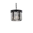 Urban Classic Sydney 3-Light Transitional Metal Royal Cut Pendant in Matte Black