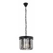 Urban Classic Sydney 3-Light Transitional Metal Royal Cut Pendant in Matte Black