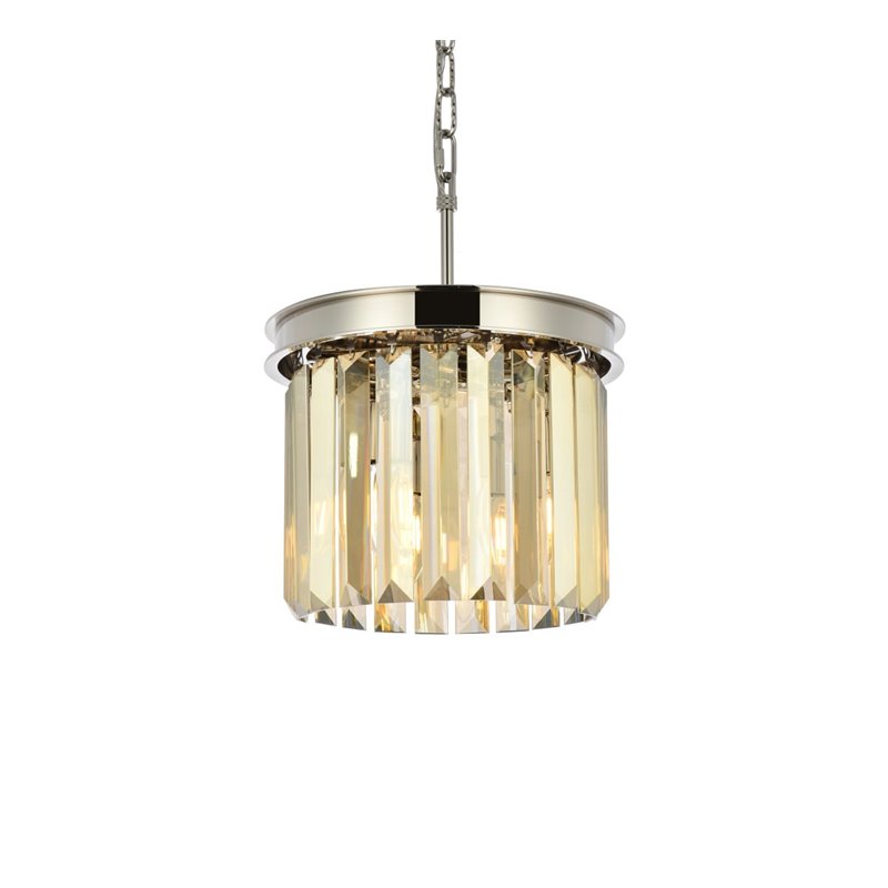Urban Classic Sydney 3-Light Metal Royal Cut Pendant in Polished Nickel Finish