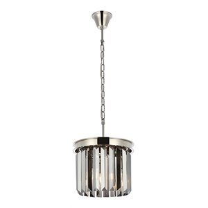 Urban Classic Sydney 3-Light Metal Royal Cut Pendant in Polished Nickel