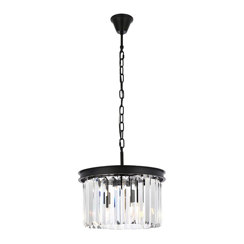 Urban Classic Sydney 3-Light Metal Royal Cut Pendant - Matte Black