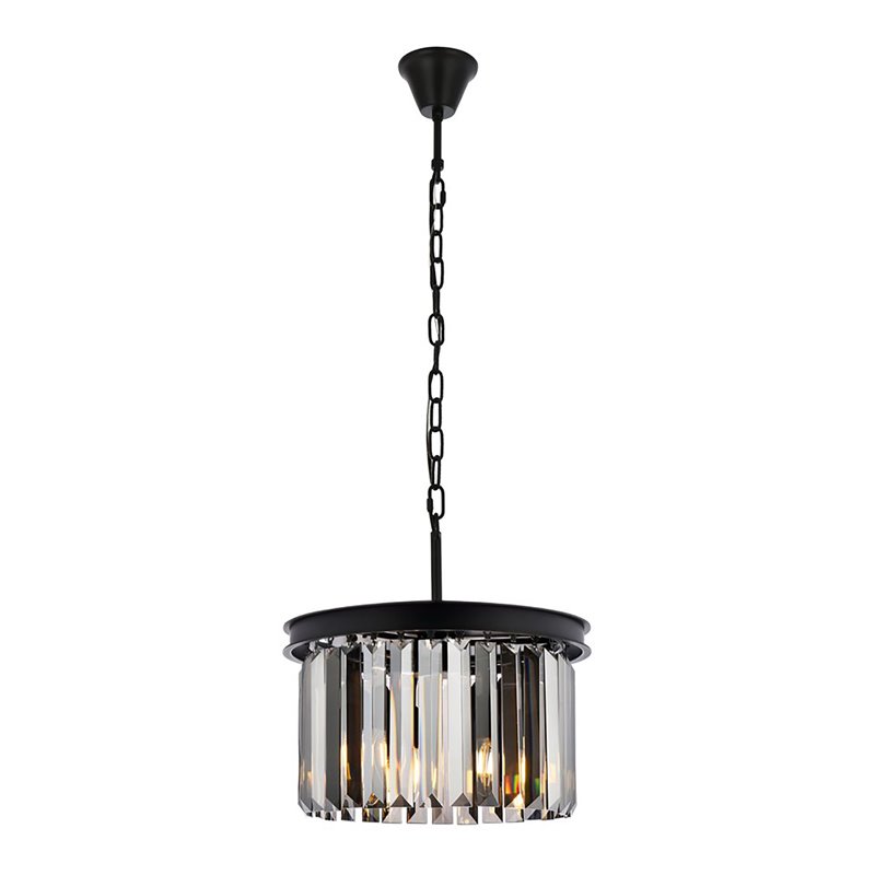 Urban Classic Sydney 3-Light Metal Royal Cut Pendant in Matte Black