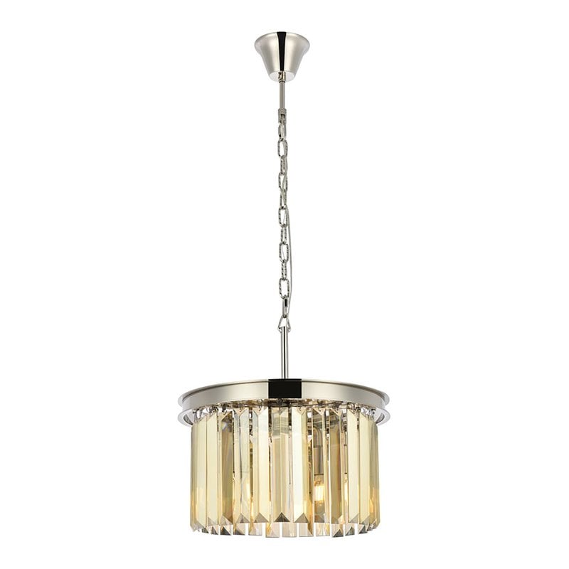 Urban Classic Sydney 3-Light Metal Royal Cut Pendant in Nickel