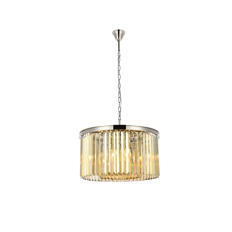 Urban Classic Sydney 8-Light Metal Royal Cut Chandelier in Nickel