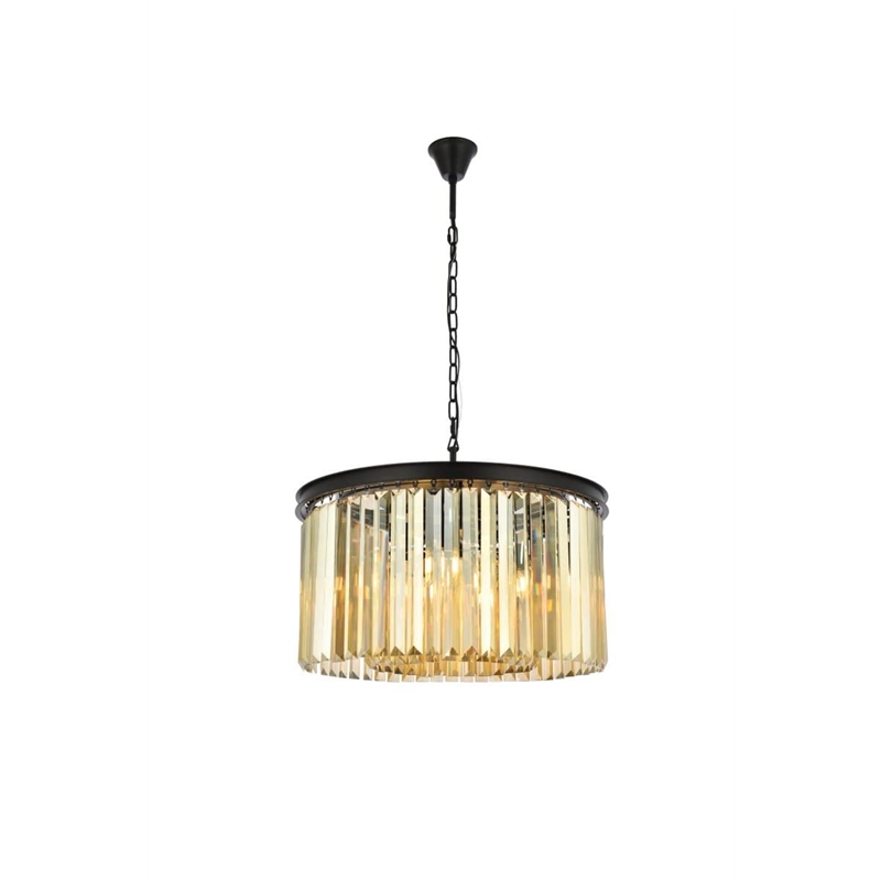 Urban Classic Sydney 8-Light Metal Royal Cut Chandelier in Nickel