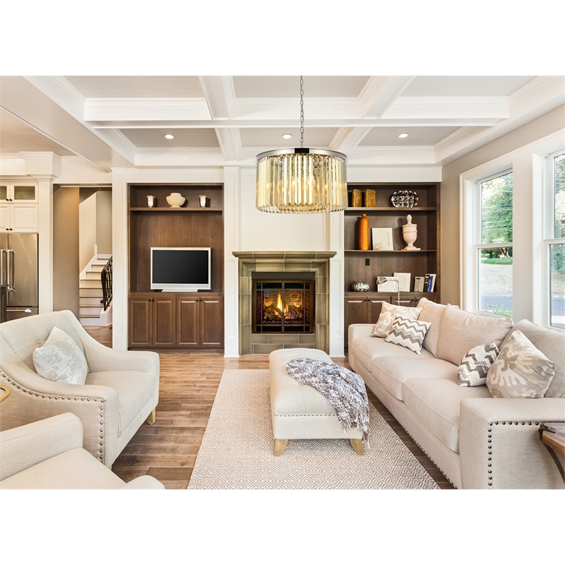 Urban Classic Sydney 8-Light Metal Royal Cut Chandelier in Nickel