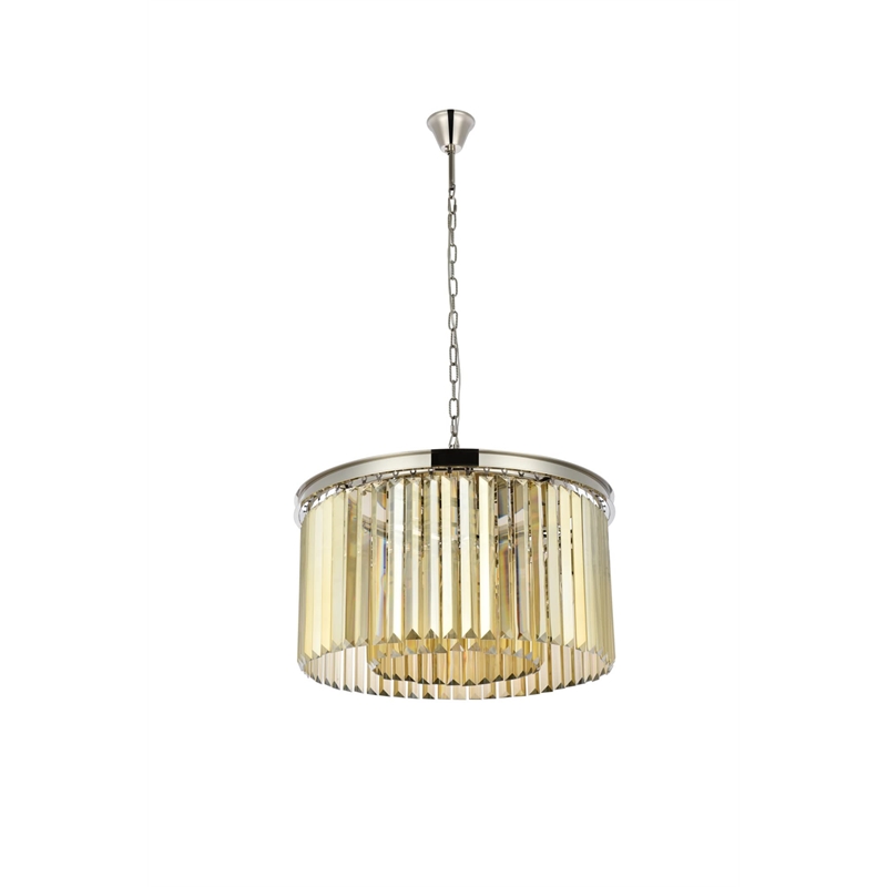 Urban Classic Sydney 8-Light Metal Royal Cut Chandelier in Nickel