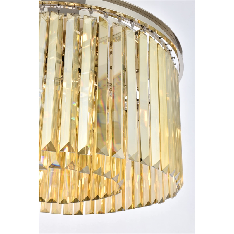Urban Classic Sydney 8-Light Metal Royal Cut Chandelier in Nickel