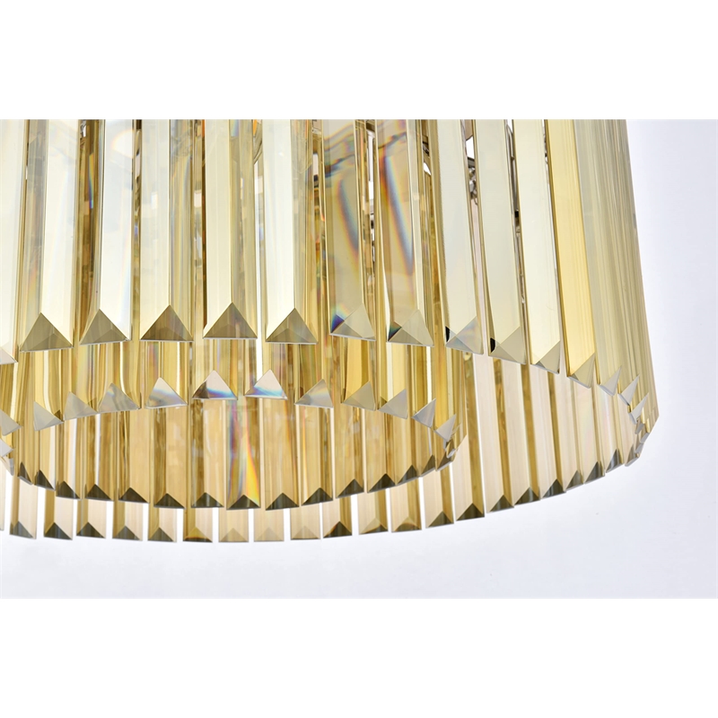 Urban Classic Sydney 8-Light Metal Royal Cut Chandelier in Nickel
