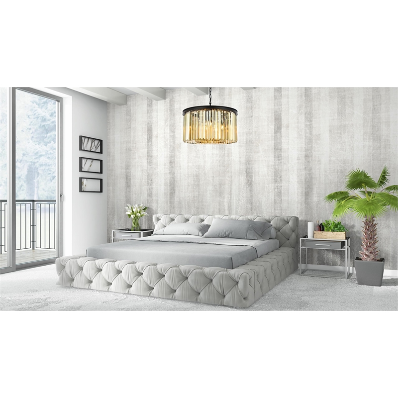 Urban Classic Sydney 8-Light Metal Royal Cut Chandelier in Nickel