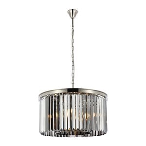 Urban Classic Sydney 8-Light Metal Royal Cut Chandelier in Polished Nickel