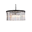 Urban Classic Sydney 8-Light Metal Royal Cut Chandelier in Black