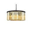 Urban Classic Sydney 8-Light Metal Royal Cut Chandelier in Black