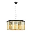 Urban Classic Sydney 8-Light Metal Royal Cut Chandelier in Black