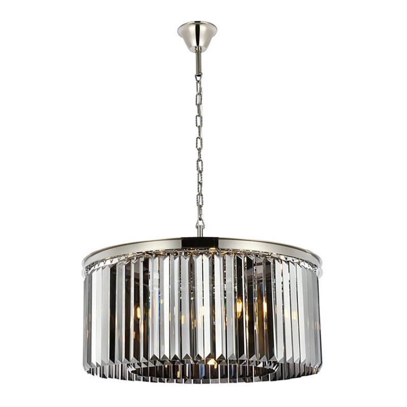 Urban Classic Sydney 8-Light Metal Royal Cut Chandelier in Polished Nickel