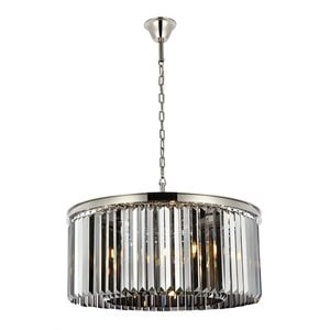 Urban Classic Sydney 8-Light Metal Royal Cut Chandelier in Polished Nickel