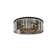Urban Classic Sydney 10-Light Metal Royal Cut Flush Mount in Polished Nickel