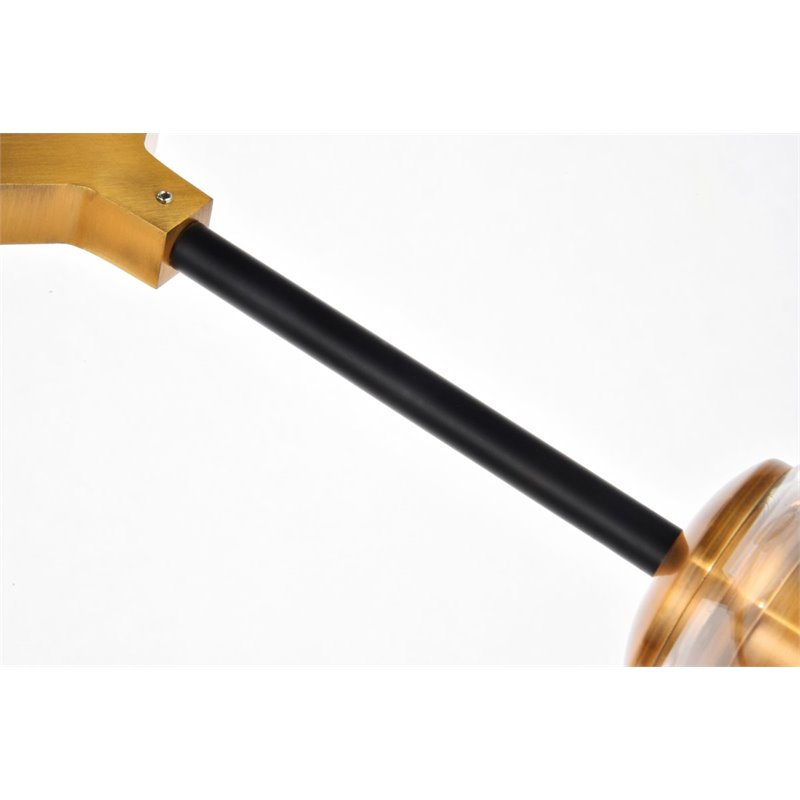 Urban Classic Cavoli 5-Light Metal Pendant in Light Antique Brass/Matte Black