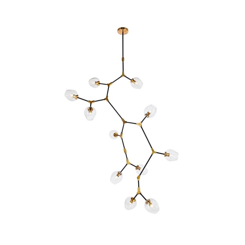 Urban Classic Cavoli 11-Light Metal Pendant in Antique Brass and Matte Black