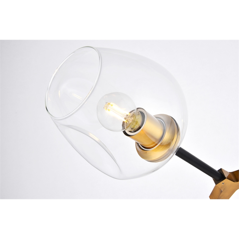 Urban Classic Cavoli 2 Light in Light Antique Brass and Flat Black Wall Sconce